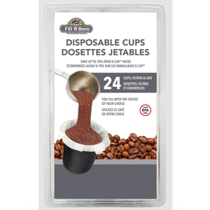 Fill & Brew Disposable Cups Dosettes Jetables 24Cups