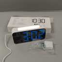 Topski Loud Alarm Clocks for Bedrooms Heavy Sleepers, Digital Clock with Night Light, Large Display, Dual Alarm, Snooze, Dimmable Bedside Alarm Clock for Kids Teens Boys Girls (White and Blue)