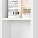 Qeke Stainless Steel Shower Niche 8" X 24", No Tile Needed Wall Niche Double Shelves, Recessed Shower Shelf for Bathroom Storage, Matte White