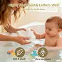 6 Pack Bamboo Baby Washcloths, 10" X 10", Two Layer Super Absorbent, Soft & Lint Free Bath Face Towel for Babies, Kids, Infant and Newborn, Gentle on Sensitive Skin, White