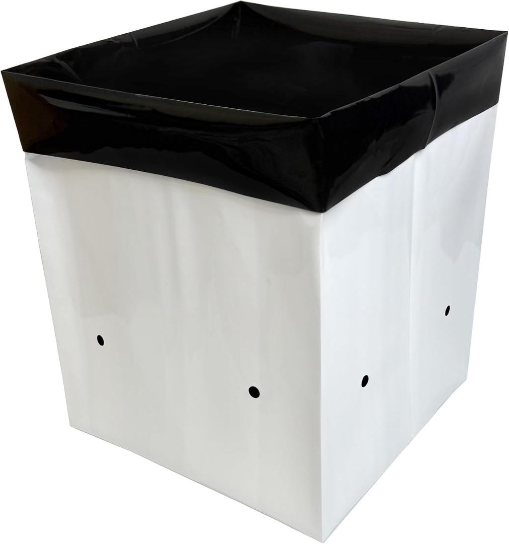 A.A 2 Gallon Grow Bags Black and White Poly Nursery Bags for Plants, Tree Grow, Greenhouse (50 Pack)