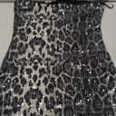 Floerns Women's Y2k Mini Dress Cheetah Sequin Strapless Tube Date Night Bodycon Dresses (Medium, Black)