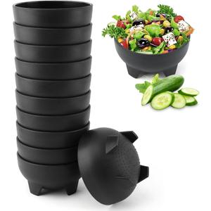 12/24 Pcs Salsa Bowls, Durable Traditional Mexican Serving Bowl, Mexican Guacamole Sals-a Bowl Salsa Serving Dish Plastic Sals-a Containers for Sauce, Chips, Dip, Nuts(SIZE:12)