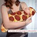 Burrito Pizzas Newborn Swaddling Blanket Beanie Hat Sets Soft Baby Receiving Funny Food Blanket Soft Sleeping Bag New Born Soft Sleep Sacks for Boys Girls