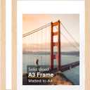 KINKINK 2 Pack A3 Picture Frame Solid Wood White Oak Frames, 11.7 x 16.5 in