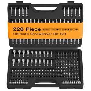 ENERTWIST 228 Pcs Screwdriver Bit Set, CR-V 1/4" Hex Shank Includes Rare Security Bits, Nut Drivers, and Magnetic Bit Holder, Ultimate Driver Set with Sturdy Tool Box