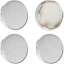2.2Inch 56MM Wheel Center Caps, Pack of 4 (Silver, Outer 56MM, Inner 53MM, Easy DIY Installation)