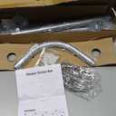 Corner Shower Curtain Rod - 304 Stainless with Ceiling Support,for Bathroom Bathtub, Clothing Store,Private Space (24"x 30" x 24")