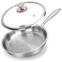 Titanium Hammered Pan Pro with Lid - 11.02 Inch Titanium Frying Pan | Scratch-Resistant, Even Heating Cookware for All Stovetops (11in-With Lid)