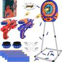 Shooting Target for Nerf w/Toy Guns and Foam Darts, Upgrade Digital Shooting Game with Touch Screen Practice Target, Electronic Scoring Targets for Nerf Gun for Kids Aged 5 -13 Boys, Girls