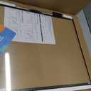 ARCOBIS Cork Board White Board Combo, 24 x 18 Inch Bulletin Board, Magnetic Dry Erase Board & Corkboard for Wall, Vision Board for Home, Office, School, Black Frame