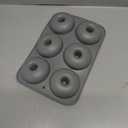 Aichoof Silicone Donut Mold for 6 Doughnuts, Set of 2. Food Grade LFGB Silicone Bagels Baking Pan, Non-Stick, Dishwasher Safe, Heat Resistant and Microwave Safe, (Gray)