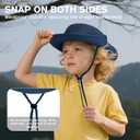 Century Star Outdoor Kids Sun Hat UPF 50+ Quick Dry Adjustable Bucket Hat Windproof Waterproof Beach Fishing Safari Hat