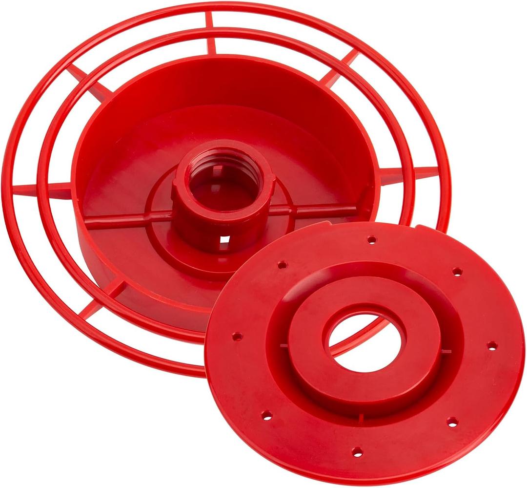 Hummingbird Feeder Replacement Bottom Suitable for Best 1 Hummingbird Feeder, Outdoors Feeder Bottom, Including Models 8 Oz, 32 Oz, and 72 Oz, Red Plastic Base(No Bottles)