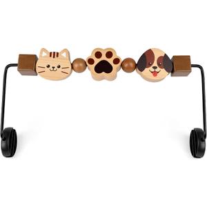Toy Bar for Baby Bjorn Bouncer - Durable Wooden Sensory Toy Attachment with 360 Rotating Toys, Easy to Install & Remove, Natural Wood Color for Baby Bouncer Bliss & Soft Models