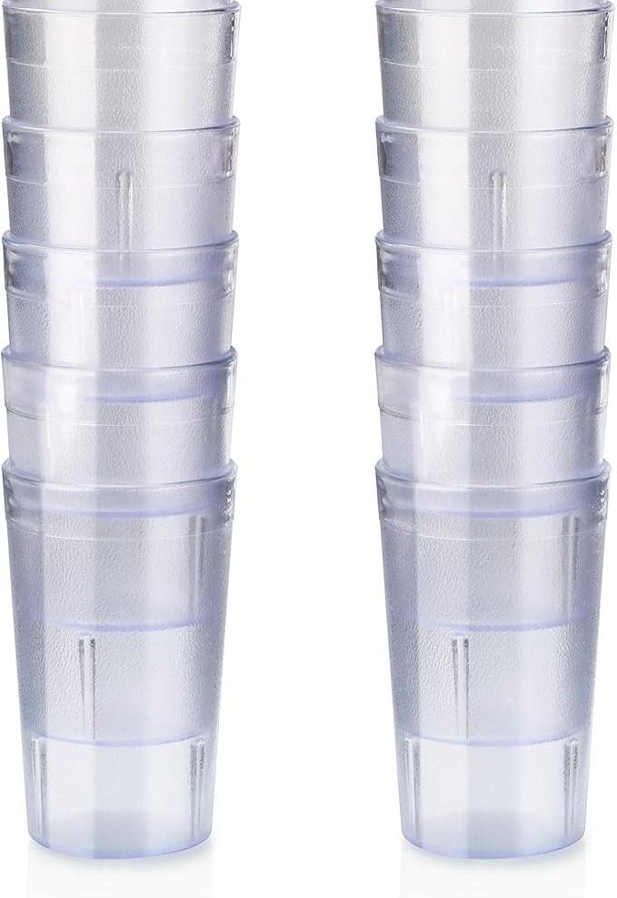Glass Plastic Cups (Pack Of 10)