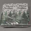 Jetec 200 Count Christmas Guest Napkins Christmas Tree Disposable Paper Hand Towels for Bathroom Woodland Decorative Holiday Winter Xmas Party Cocktail Table Dinner Lunch Kitchen Bathroom Decorations