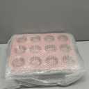 2-Pack Pink Cupcake Pan with Lid, 12-Cup Nonstick Cupcake Baking Pan with Handle for Easy Baking and Travel Perfect Cupcake Pan for Parties, Birthdays, and Gifting