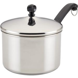 Farberware Classic Stainless Steel Sauce Pan/Saucepan with Lid, 3 Quart, Silver