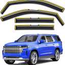 in-Channel Rain Guards Fit for Chevy Tahoe/Cadillac Escalade/GMC Yukon 2021-2026, Window Rain Guards Visors Vent Visors Window Deflector Vent Shades Car Accessories