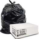 Aluf Plastics RCT-33XXX Heavy Duty 33 Gallon Trash Bags (Huge 100 Ct. /w Flap Ties) - 2 MIL equiv. Thick Gauge Large Black Plastic Garbage Liners for Kitchen, Home. Outdoor, Lawn, Yard, Contractors, Brute/Rubbermaid cans