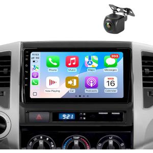 Upgraded 9'' Car Stereo/Radio for Toyota Tacoma 2005-2015, CarPlay/Android Auto/Android 13/2G+64G/GPS Navigation/Backup Camera,Built in Cooling Fan