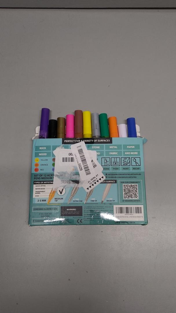 ARTISTRO 11 Acrylic Paint Pens for Fabric Canvas Rock Glass Wood - 3mm Medium