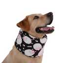 LovinPet Dog Recovery Collar, Adjustable Soft Cone for Medium & Large Dogs, Post-Surgery Comfort & Lick Prevention, Sheep Print, Black