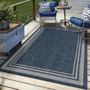 Keen Home Design Waterproof Outdoor Area Rug, Patio Deck Porch, 8x10