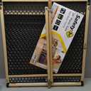 Safety 1st Bamboo Baby Gate for Doorways, No Drill Easy Install, Dog Gates, Fits 28"-42", 24" High, Bamboo and Black