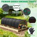 118"x79" Garden Shade Kit, 70% Garden Sun Shade Cloth with Hoops for Plants Heat Protection, Raised Garden Bed Shade Cover Plant Sun Shade for Outdoor Plants Vegetables