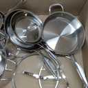 Cuisinart Chefs Classic 11-Piece Stainless Steel Pots and Pans Set, Cookware Set Compatible with Induction, Electric, Gas Cooktops, Aluminum Core for Even Heat, Cool Grip Handles, Dishwasher Safe