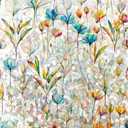 Rainbow Window Privacy Film 3D Floral Decorative Stained Glass Window Film Anti UV Non-Adhesive Reusable 23.6" x 78.7" for Home Room Car Glass Cling