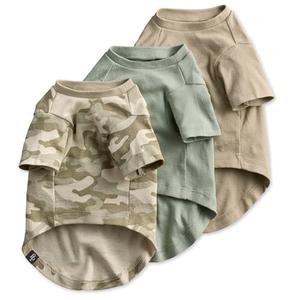 Pet Passion Toby II - The Perfect Tee, 3 Pack Short Sleeve Pet T-Shirt 100% Organic Cotton Tees Clothes for Small, Medium, Large Dogs​​, Sage Camo, X-Large (55-80 lbs)
