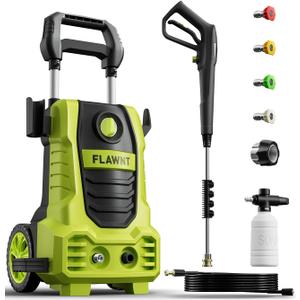 Electric Pressure Washer, 26 FT Hose Pressure Cleaner 2030 PSI with 4 Nozzles Tips,Surface Cleaning with Upgraded Swivel Joint for Car,Fences,Patios,Daily Needed Light Green
