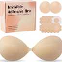 Ultra Push Up Sticky Bra Strapless Seamless Adhesive Bra for Backless Dress