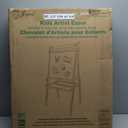 JOYOOSS Kids Wooden Easel with Paper Roll - Adjustable Magnetic Double Sided Drawing Board Whiteboard & Chalkboard Dry Easel Board, Children Art Easel for 3~12 Years Kids Boys Girls Painting Drawing