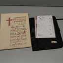 Adjustable Bible Cover with 75 Bible Tabs - Bible Cover Case for WomenWaterproof, Washable Quilted Bible CaseReusable Christian Gifts for Women (Black, M)