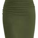 PRETTYGARDEN Skirt Sets Women 2 Piece Outfits Summer Outfits 2026 Going Out Crop Tops Long Maxi Skirts Beach Vacation Clothes (Medium, Army Green)
