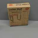 Piffny Locker Organizer Shelf Adjustable Width and Height, Ideal Locker for School, Office, and Gym Lockers (Black 2 Pack), PLKSLF01