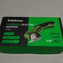 Cardboard Cutter, Rechargeable Cordless Electric Scissors, 4V Upgrade Motor Electric Box Cutter with 2 Blades, Safety Lock & LED Light, Powerful Cutting for Cardboard Box, Plastic, Leather (Green)