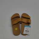 Reef Women's Cushion Vista Fashion Slide Sandal, Vegan Leather Strap, Soft Footbed (10, Natural)