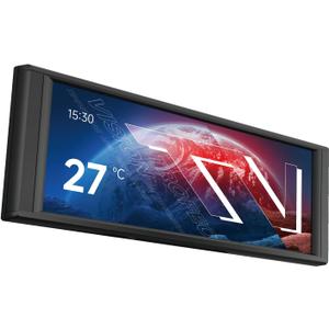 Thermalright Trofeo Vision LCD Black Edition Case Sub-Display Features a 6.86-inch Full-Color LCD Display (1280x480 Resolution) with a Magnetic Panel Screen, Supporting DIY Dynamic/Static Images