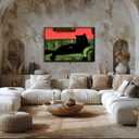 Funny Black Cat Cocktail Poster Whimsical Bar Cart Wall Art Trendy Animal Canvas Print Modern Humorous Pet Posters Pink Decor for Kitchen Bedroom Living Dining Room 18x12inch black framed (18L" x 12W")