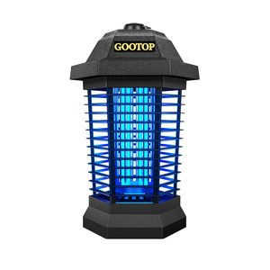 GOOTOP Bug Zapper Outdoor, Mosquito Zapper, Electric Fly Zapper, Mosquito Killer, Fly Traps, 3 Prong Plug, Flying Insects Zapper Indoor Outdoor 90-130V, 4200V, ABS Plastic Outer (Black)