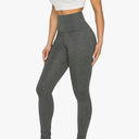 Women's Cotton and Spandex Leggings Pants with Full Length - Great for Yoga, Workout, Exercise, Gym and Running Size L