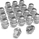 20PCS M12x1.25 Chrome Closed End Bulge Acorn Lug Nuts - Cone Seat - 21mm Hex Wheel Lug Nut Set Compatible for Infiniti EX35 G35 G37 & Nissan Frontier Maxima Murano 5 Lugs