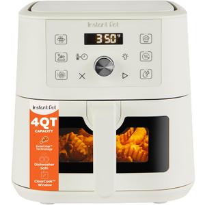 Instant Pot 4Qt VORTEX 6-in-1 Mini Air Fryer, Custom Program Options, Air Fry, Broil, Roast, Dehydrate, Bake, Reheat, Sea Salt, 4 Quarts