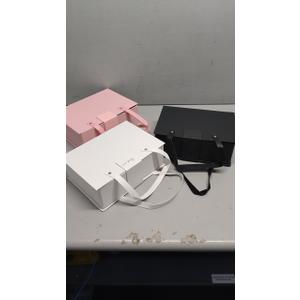 Foldable Box Magnetic Case for Packaging Small Black Pink White Box Paper Present Case Reusable 3 Pack