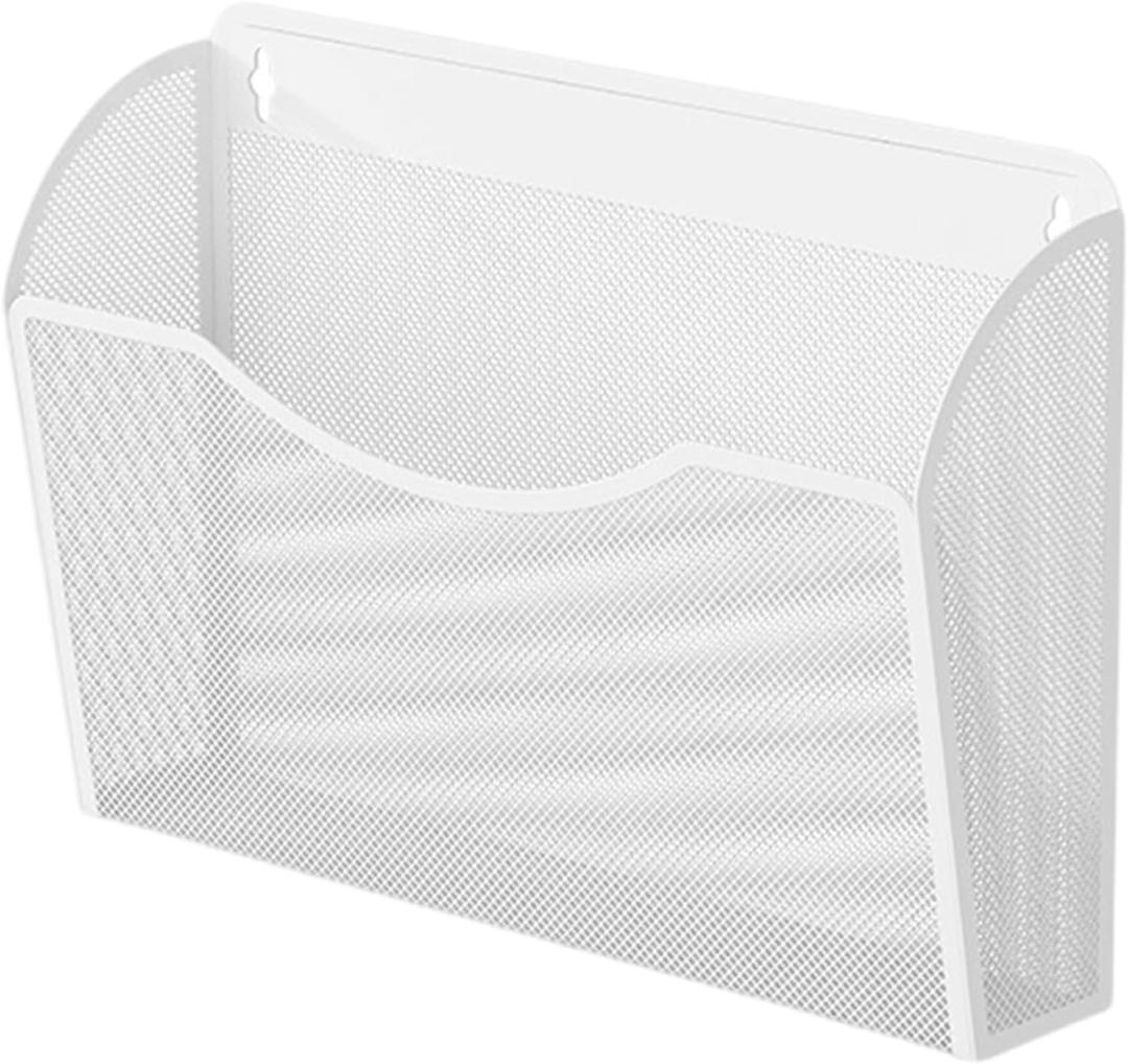 Wall Mount File Holder Metal File Organiser Rack Space Saving Hanging File Organiser Magazine Holder For Office And Home